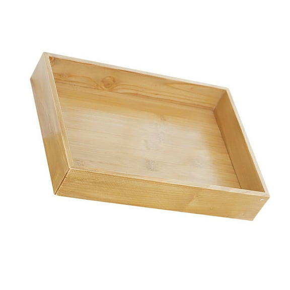 Home Decoration Retro Serving Tray Rectangular Tea Tray Decorative Platter Retro Decor Wooden Storage Tray