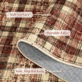 thumbnail image 5 of 9x12 Modern Washable Tartan Plaid Area Rug - Soft Non-Slip Carpet for Living Room and Bedroom, Red, 5 of 6