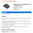 thumbnail image 2 of Brake Pedal Pad - Compatible with 1979 - 1995 GMC G2500 1980 1981 1982 1983 1984 1985 1986 1987 1988 1989 1990 1991 1992 1993 1994, 2 of 2