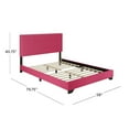 thumbnail image 4 of Skylar Nailhead Trim Upholstered Full Platform Bed, Pink, 4 of 18