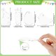 thumbnail image 3 of 48pcs/set Acrylic Easter Ornament Blanks Hanging Tree Pendant Clear Bunny Chick Egg Carrot DIY Craft with Hole, 3 of 5