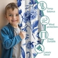 thumbnail image 3 of Blackout Kids Curtains,Blue Roses and Butterflies Pattern Childrens Insulated Curtains Set Of 2,Bedroom Essentials,Toddler Room Decor 42x54in(106x137cm), 3 of 4