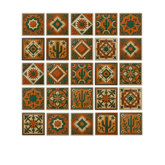 25 Sheets Tiles Stickers 4x4inches Kitchen Bathroom Tile Decals Self Adhesive Waterproof Removable Vinyl Wall Stickers