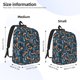 thumbnail image 2 of Disketp Playful Foxes Forest Blues Mochila de Lona Estampada, Mochila Escolar de Viaje Ligera para Estudiantes y Portátil-Medium, 2 of 5