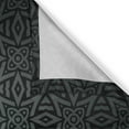 thumbnail image 3 of Ambesonne Dark Grey Kitchen Curtains, Folk Celtic Floral, 55"x45", Black Grey, 3 of 3
