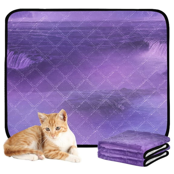 Washable Pet Pee Pads with Super Absorbent Reusable Training Pads for Dogs & Cats Purple Mist