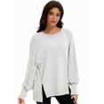thumbnail image 7 of Womens Oversized Crewneck Long Sleeve Shirts Pullover Sweatshirts, 7 of 7