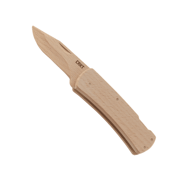 CRKT Nathan's Knife Kit Everyday Carry EDC Pocket Wood Folding Knife Kit: Beech Wood Handle w/ Lockback, 1032