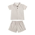 thumbnail image 3 of WELOIJEVBE Boys Summer Outfits Casual Child Boys Spring Summer Short Sleeve T-Shirt and Shorts Boys Clothes 7-8 Years, 3 of 3