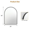 thumbnail image 6 of 2024 New 5mm Extra Thick Round Mirror, 18 Inch Matte Black Aluminum Alloy Framed Bathroom Mirror, HD Eco-Friendly Mirror, Modern Cute Wall Mirror for Nursery, Living Room, Vanity, 6 of 9