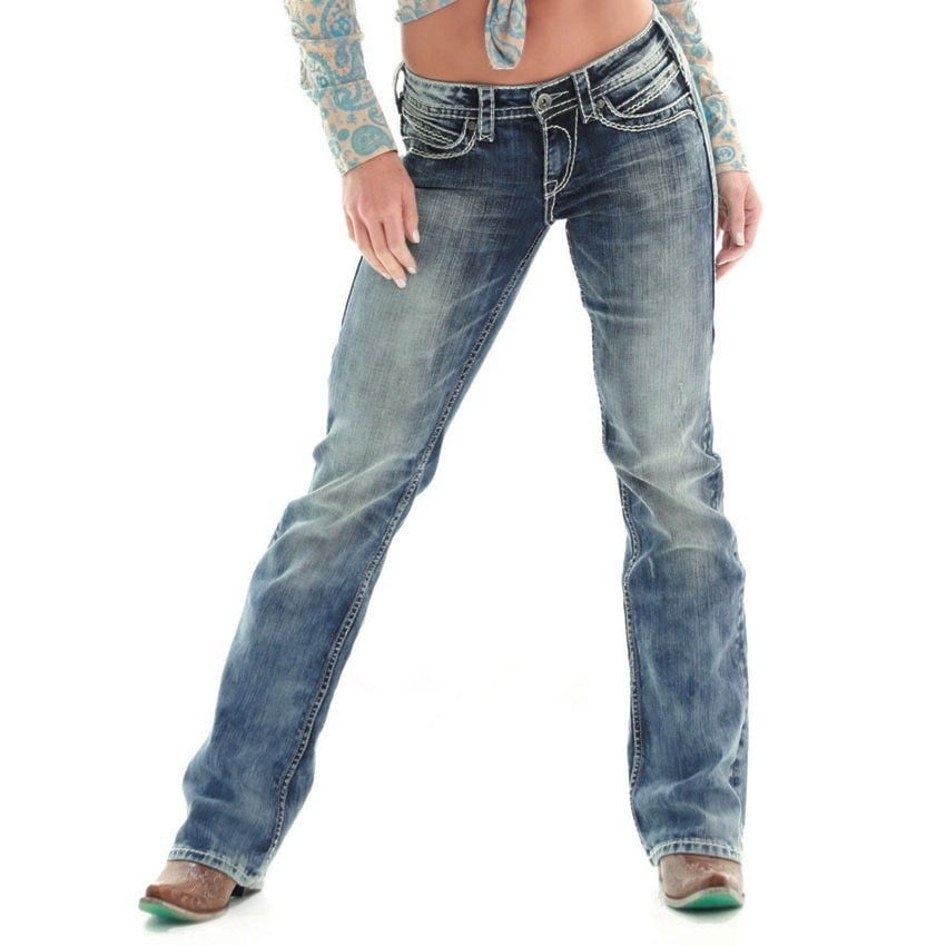 loose snow wash jeans