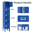 thumbnail image 4 of KAER Metal Locker with 5 Doors 66“ Storage Locker for Employees andstudent with Card Slot Lockable Steel Locker for School Gym Home Office Staff, 4 of 6