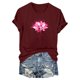 thumbnail image 3 of Blusas de Manga Corta para las Mujeres Divertida Impresión Cuello Redondo Camiseta Vintage, Blusas de Primavera para las Mujeres, 3 of 4