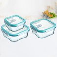 thumbnail image 4 of 3Pcs Convenient Glass Bowl Practical Safe Glass Box for Home (Skyblue), 4 of 8