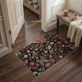 thumbnail image 2 of DEORAB 2x7 Runner Rugs Floral Print Pattern Dark Burgundy Low Pile Lightweight Machine Washable Non Slip Rug for Hallway, Laundry Room, 2 of 6
