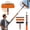 12FT, variant on 25FT Reach Window Squeegee Kit with Extension Pole, 2-in-1 Professional Washer for High Windows, 5-20FT Adjustable Reach, Rotatable Head for Indoor & Outdoor Use, Streak-Free Cleaning Tool for Home