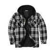 thumbnail image 3 of COOFANDY Men's Flannel Shirt Jacket Warm Quilted Lined Hooded Long Sleeve Plaid Shirt Jackets, 3 of 6