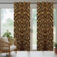 thumbnail image 3 of 2 Panels Outdoor Curtains for Patio Waterproof 54"x108" Brown Leopard Print Weatherproof Privacy Outsides Curtains, Classic Abstract Animal Patterned Grommet Thermal Drapes for Cabana Porch Pergola, 3 of 8