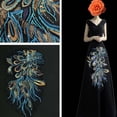 thumbnail image 4 of Qarigey Vestido de fiesta con apliques de plumas de lentejuelas, parche bordado, suministros de costura artesanal de encaje para diseñadores de sastre Accesorios de disfraces Qarigey AP012165-00, 4 of 6