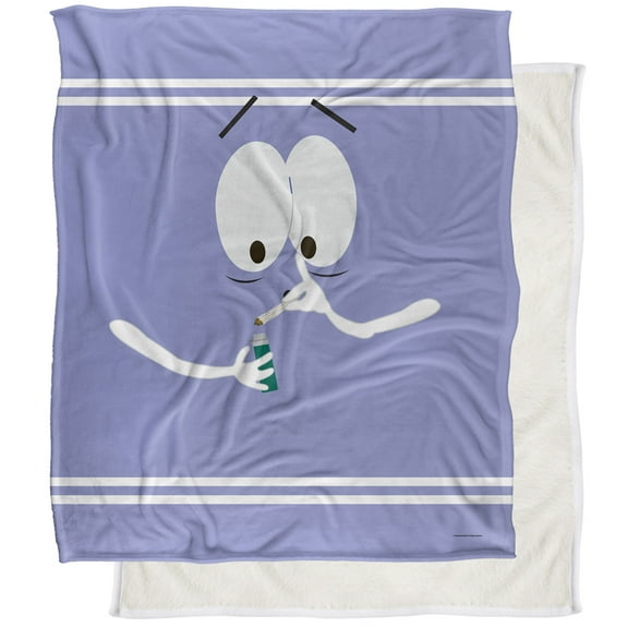 South Park Blanket, 50"x60" South Park Towelie Joint Silky Touch Sherpa Back Super Soft Throw Blanket
