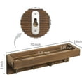 thumbnail image 2 of MyGift 1 Piece Vintage Brown Wood Floating Shelf with 4 Antique Metal Key Hooks, 2 of 7