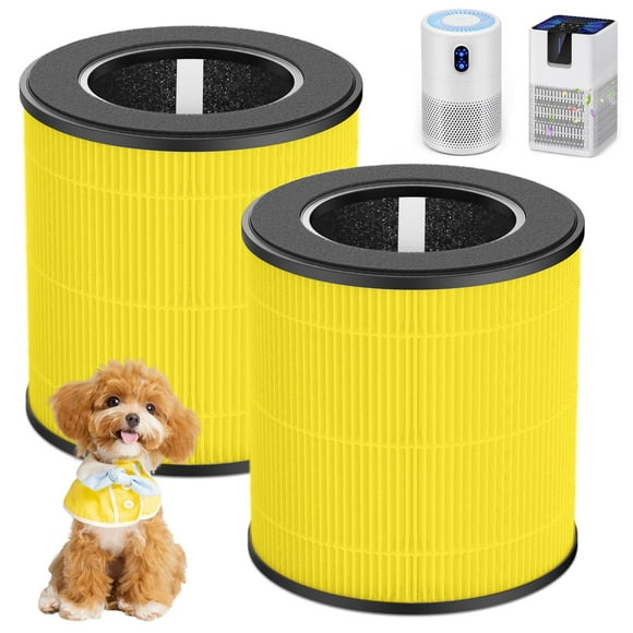 Purificador de aire True HEPA, paquete de 2 unidades, Ecleanfy B-D02L/M05