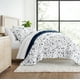 thumbnail image 1 of Juego de Edredón Ultrasuave para Todas las Estaciones, Ropa de Cama Alternativa en Rosa/azul Marino Floral para Tamaño Full/Queen de Comfort Canopy, 1 of 13
