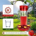 thumbnail image 4 of Plastic Hummingbird Feeders for Outdoors 15 Ounces Red Hummingbird Feeder with 5 Feeding Ports Outside Garden Decor, 4 of 6