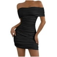 thumbnail image 2 of Otvok Womens Spring and Summer Dresses One-Shoulder Fashion Tight-Fitting Body-Hugging Dress, 2 of 6