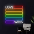 thumbnail image 3 of Handmadetneonsign Love Wins LGBT Flag Neon Sign, LGBT Pride Wall Art Decor, Pride LGBT Wall Decor, 3 of 5
