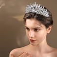 thumbnail image 4 of Coronas para mujer, estilo clásico, reina, tiara barroca con diamantes de imitación, 4 of 5