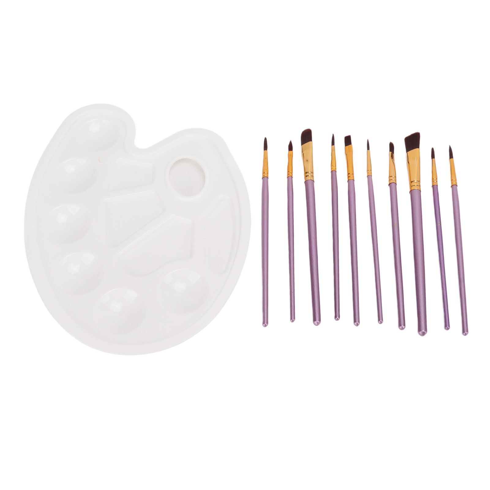 Paintbrush Set, Wooden Handle Oil Paint Brushes Acid Free Ergonomic