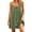 Army Green, variant on Sun Dresses for Women 2026 Vacation Summer Sleeveless Backless Dress Casual Loose Spaghetti Strap Ruffle Dress Navy B XL