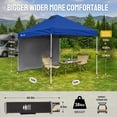 thumbnail image 4 of CROWN SHADES 10'x10' Instant Canopy Tent with 1 Sidewall with One Push Setup Sun Shelter for Events Parties Navy Blue, 4 of 8