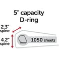 Office Depot Brand Durable View DRing Binder, 5" Rings, 39 Recycled