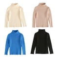 thumbnail image 4 of GYRATEDREAM Kids Boys Girls Cable Knit Slim Fit Sweaters Long Sleeve Crewneck Chunky Pullover Cute Knitwear Fall Jumper Tops for 5-6Y Blue, 4 of 8