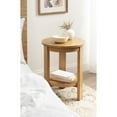 thumbnail image 2 of Kate and Laurel Foxford Tiered Round Side Table, 16 x 16 x 23, Natural Brown, Transitional Two-Tier Circle Nightstand Table with Storage and Resilient Wood Construction for Bedroom Decor, 2 of 10
