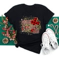 thumbnail image 5 of Ropa Kawaii de Feliz Navidad para mujer, camisa con estampado de patas de perro, camisetas negras de manga corta para mujer, camiseta de Navidad para mujer 2023, 5 of 5