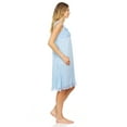 thumbnail image 3 of Lati Fashion Women Nightgowns Short Sleeve Female Nightgowns & Sleepshirts Blue Size Medium, 3 of 4