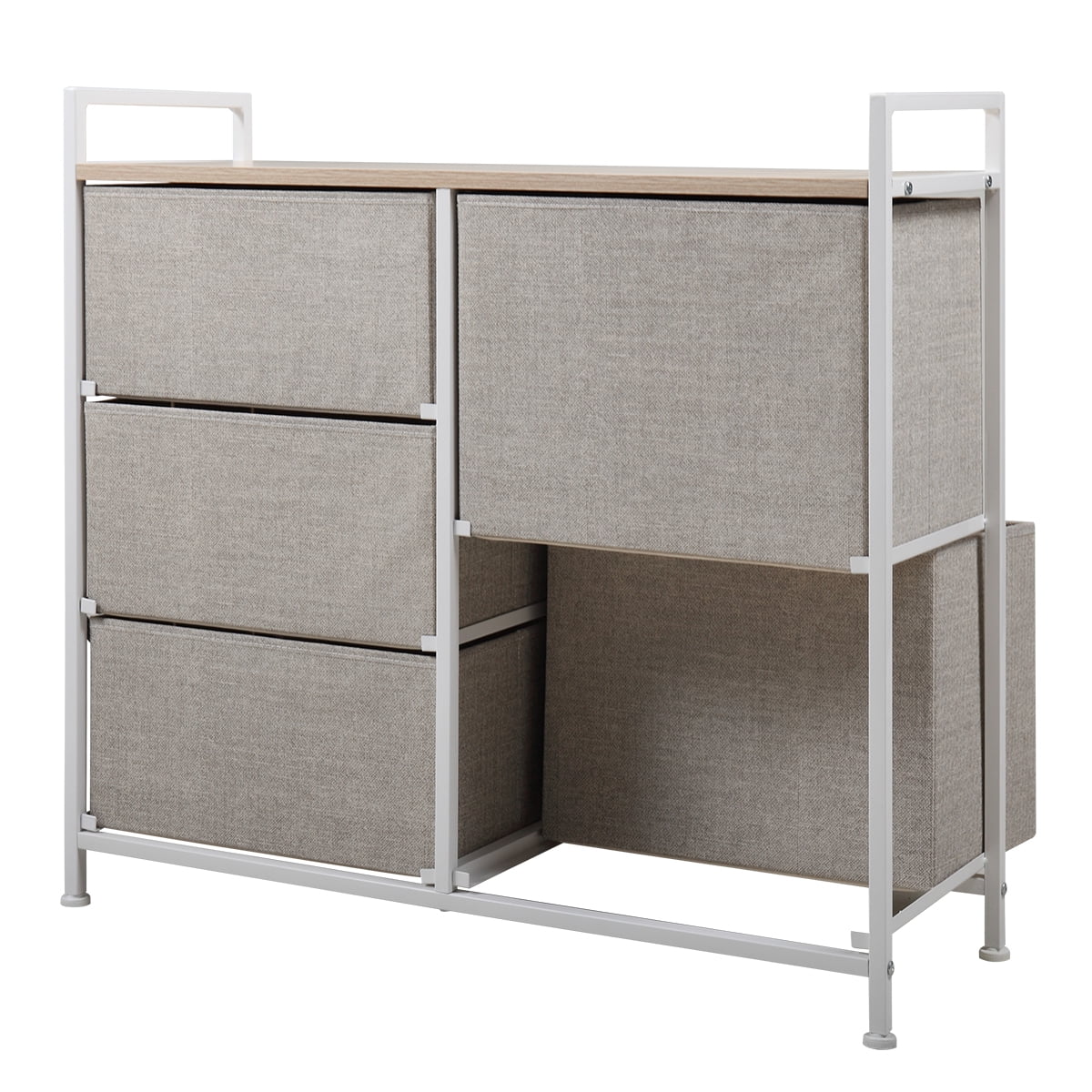 Kepooman 3-Tier Fabric Storage Drawer, Home Organizer Cabinet Dresser Chest - Gray Kepooman 3-Tier Fabric Storage Drawer, Home Organizer Cabinet Dresser Chest - Gray