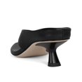thumbnail image 4 of YDN Women Open Square Toe Flip Flops Low Kitten Heel Slip on Mules Casual Dress Summer Beach Thong Sandals Size 5.5 Black Pu, 4 of 4