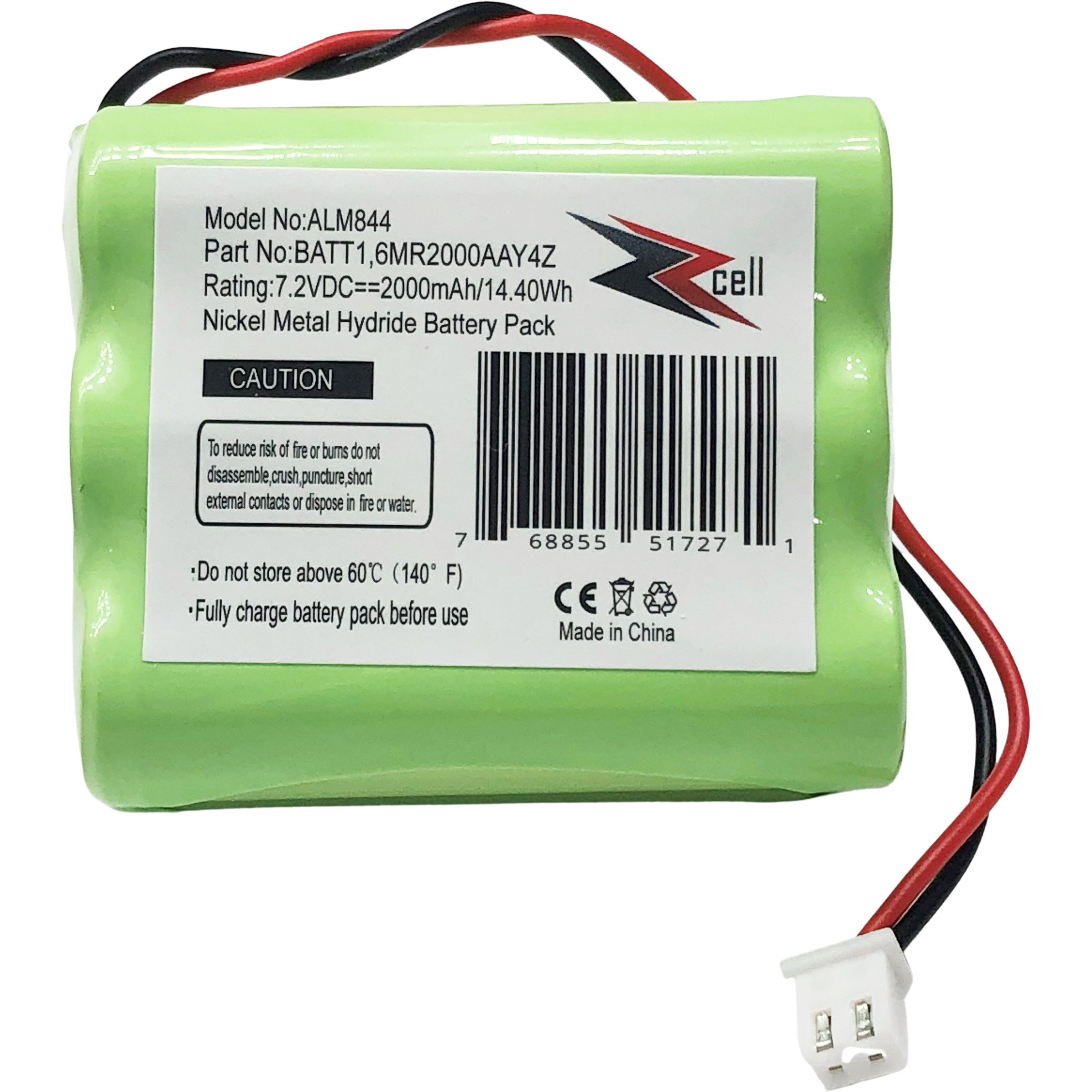 ZZcell Replacement Battery For 2Gig BATT1, BATT1X, BATT2X, 6MR2000AAY4Z, GC2 2GIG-CNTRL2 2GIG-CP2, GCKIT311, 228844, Go Control Panel Alarm System 10-000013-001, PERS-4200 - image 4 of 6