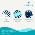 thumbnail image 2 of Ostrich Ladies Comfort Beach Chair and On Your Back Chair, Stripped Blue, 2 of 12