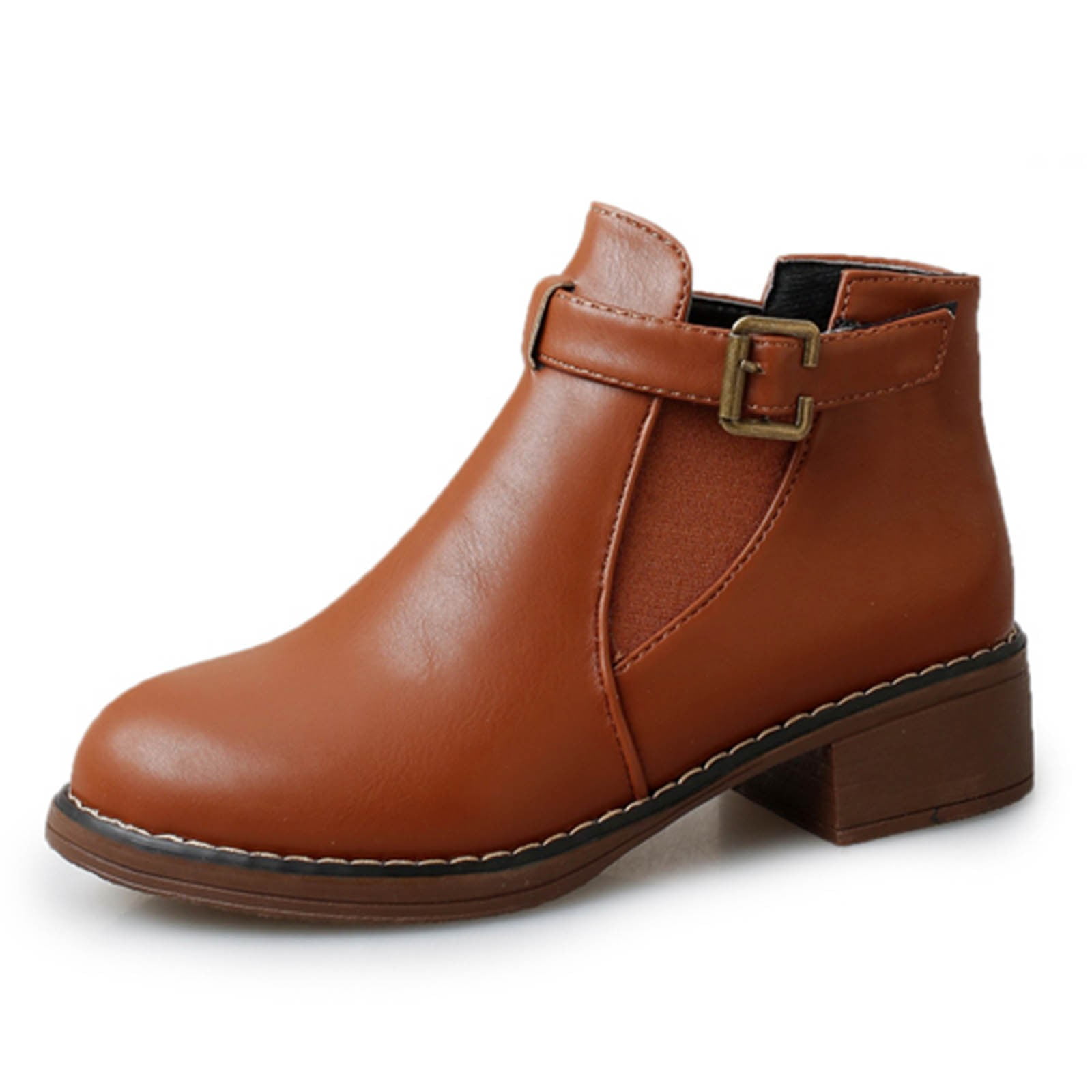 resonda women fashion leather ankle bootie