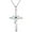 C.Blue-March, variant on JUSIP 925 Sterling Silver Cross Necklace for Women Men 5A CZ Birthstone Necklaces 14K Gold Plated or Rose Gold Necklace for Easter or Mother's Day