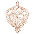 thumbnail image 1 of 14K Rose Gold Te Amo Pendant - 22 mm, 1 of 3
