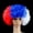 Russia, variant on Flag Color Patriotic Wig for Fan Gathering, Red White Blue Synthetic Hair Headpiece for Carnival Holiday Props, Sports Event Parade Celebration Accessory