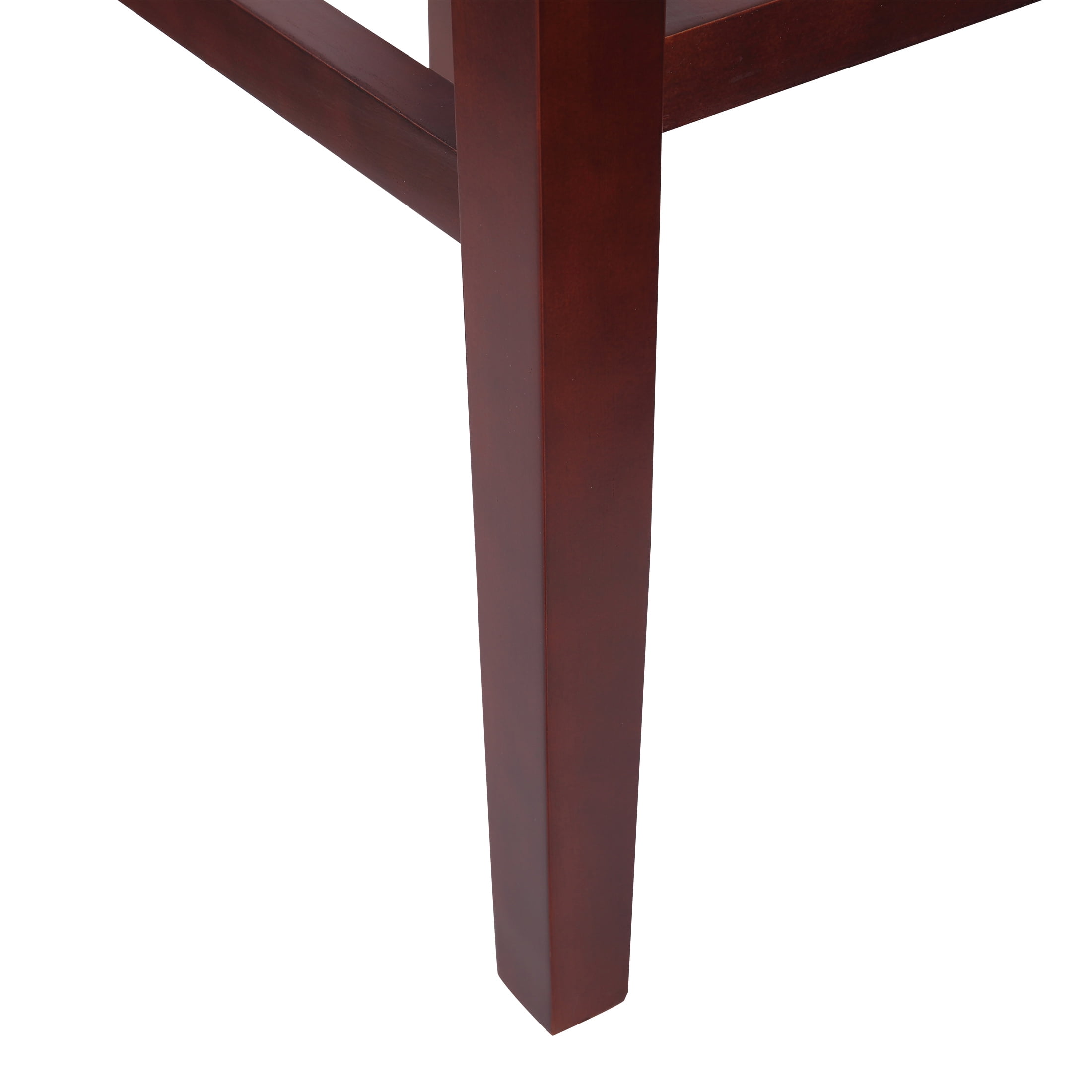 29" Inch Upholstered Backless Saddle Seat Counter Stool, Cherry/Beige
