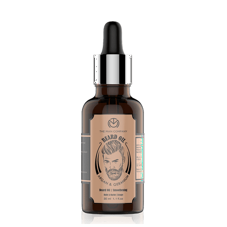 The Man Company Beard Growth Oil for Men with Argan & Geranium For faster Growth