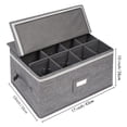 thumbnail image 3 of Cajas de almacenamiento, cajas de almacenamiento para copas de vino, contenedores para cristalería o cristal, capacidad para 12 copas de vino, tapa dura y laterales (gris), 3 of 5